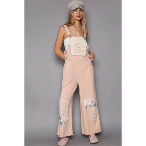 Pink Overalls with Lace Details. POL Not accepting less than $50. Cost $149